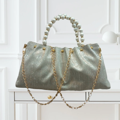 Partywear Clutch Sling bag for girls Pearl Satchel bags
