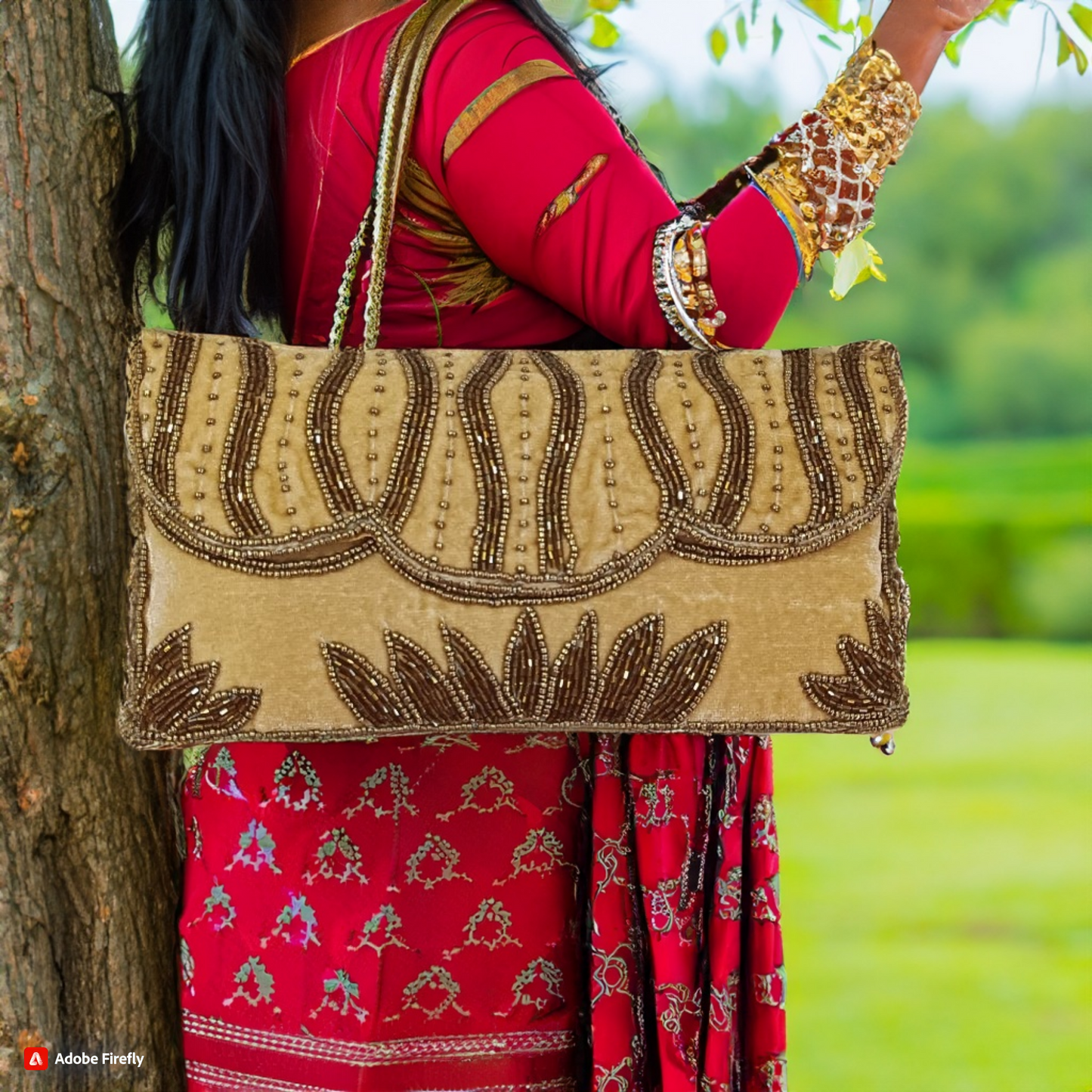 handmade bridal clutch
Yellow color