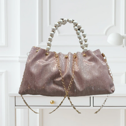 Partywear Clutch Sling bag for girls Pearl Satchel bags