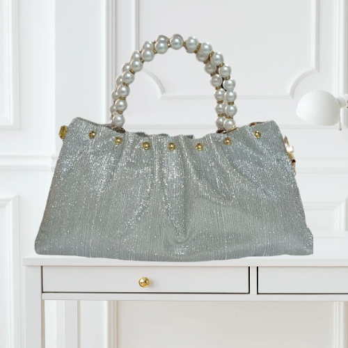 Partywear Clutch Sling bag for girls Pearl Satchel bags