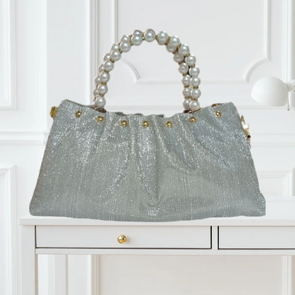 Partywear Clutch Sling bag for girls Pearl Satchel bags