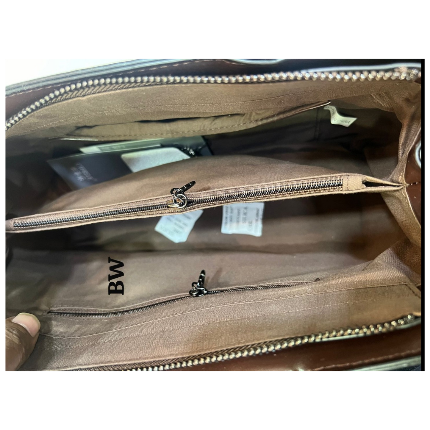 Embossed Leather Look Handbag - Dual Handle Shoulder Tote