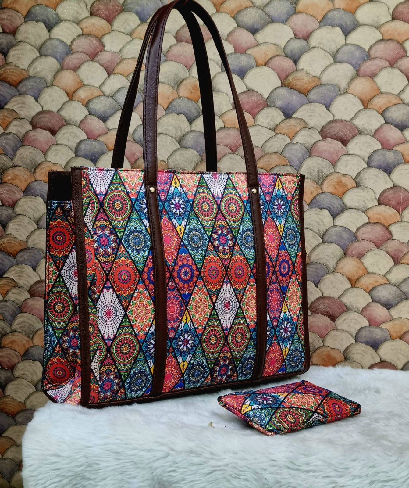Handmade Printed  Shoulder Tote  Bags