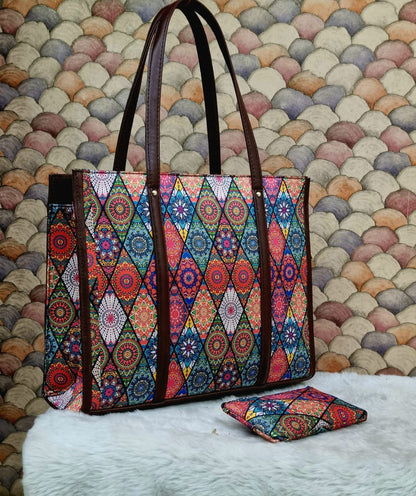 Handmade Printed  Shoulder Tote  Bags