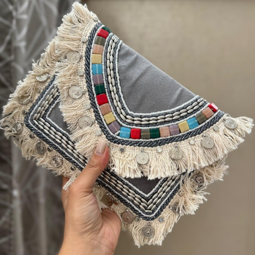 Handmade Boho Designer Clutch Bag