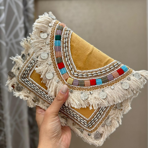 Handmade Boho Designer Clutch Bag