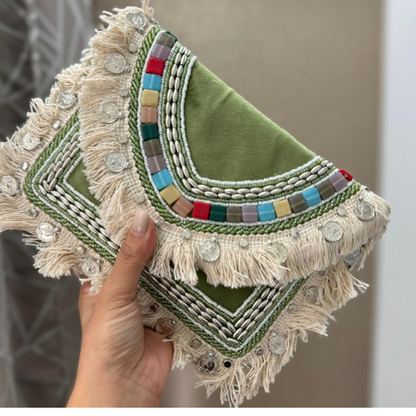 Handmade Boho Designer Clutch Bag