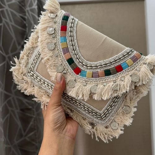 Handmade Boho Designer Clutch Bag