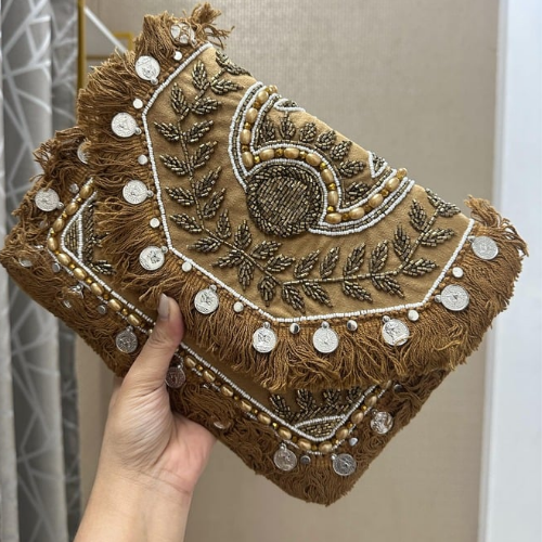 Handmade Boho Designer Clutch Bag