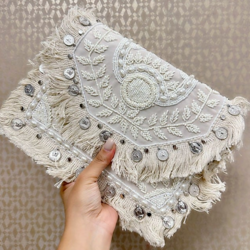 Handmade Boho Designer Clutch Bag