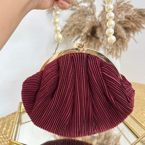 maroon color potli batua bag