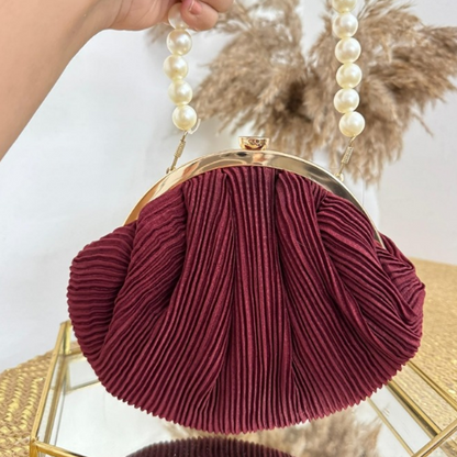 maroon color potli batua bag