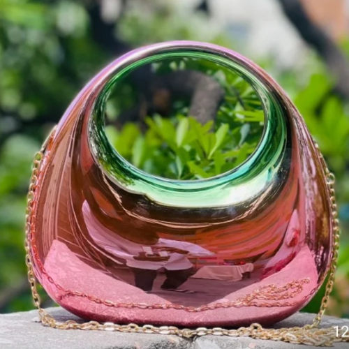 pink color stylish clutch for women