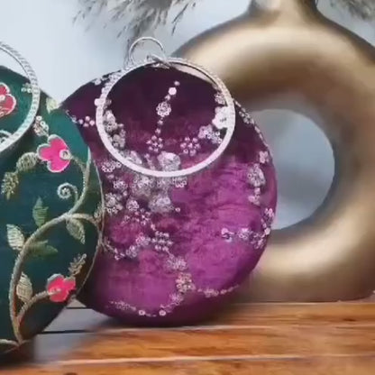 Bridal Ethnic Round Clutches