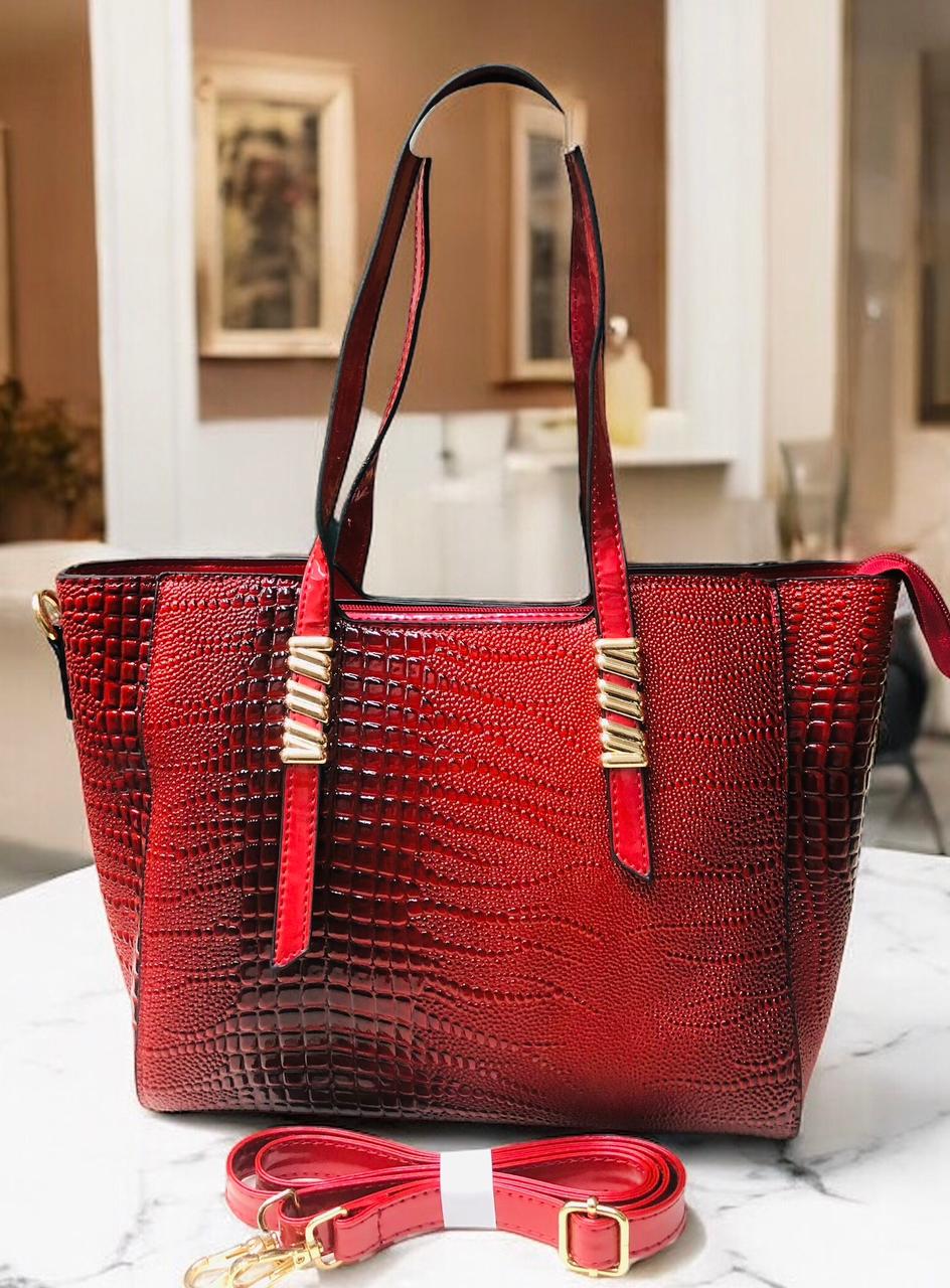 red color laptop bag