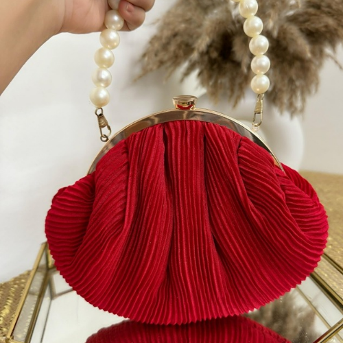 red color potli batua bag