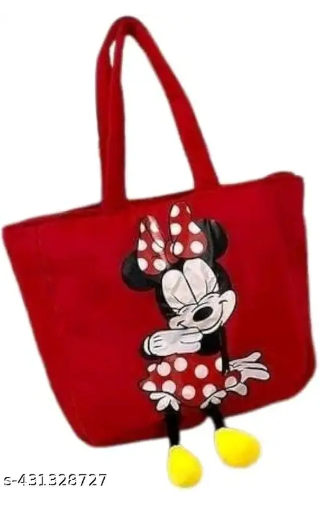 red color animal print tote bag