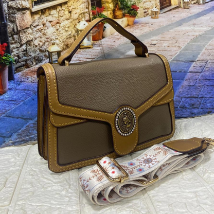 brown color sling bag
imported material bag