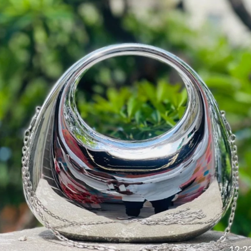 stylish white color clutch trendy look