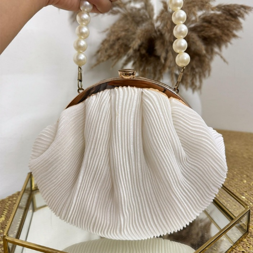 white color potli batua bag