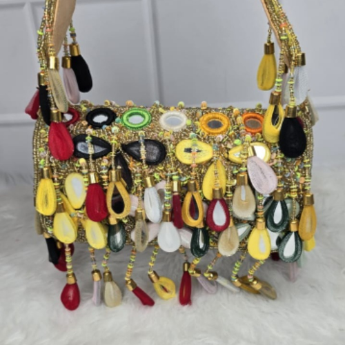 yellow color mirror potli 